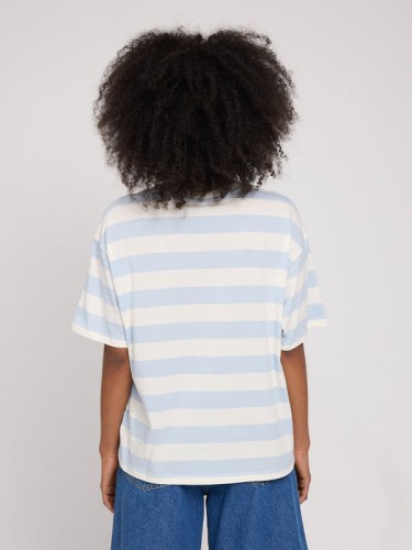 Bold Stripe T-Shirt past blu o wht1